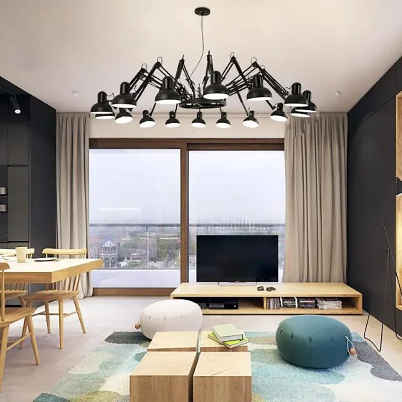 

Modern Chandelier Light For Linving Room Kitchen Island Office Extendable Hanging Lamp Ron Gilad Dear Ingo Spider Ceiling Lamp