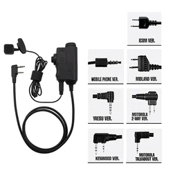 EARMOR Tactical Headphone Accessories Adapter PTT Airsoft  PTT Kenwood for Airsoft MSA Sordin/PELT Free Shipping