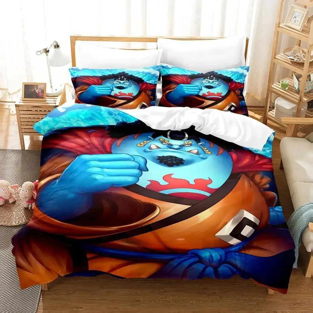 

New Jinbe Bedding Set Single Twin Full Queen King Size Bed Set Adult Kid Bedroom Duvet cover Sets 3D Print Anime Bed Sheet Set