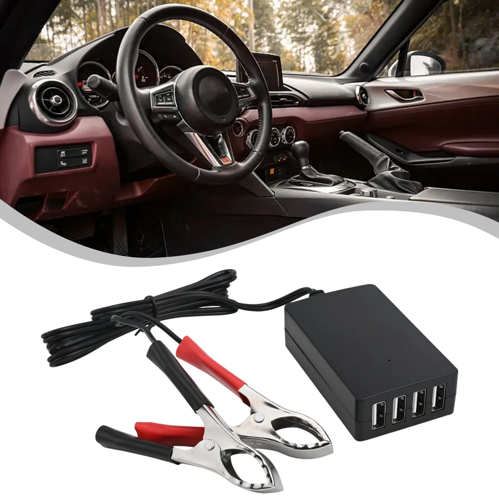 

Fast Charging Multiport Adapter Car Charging 4-Port USB Charger Fast Charging Capability Overcharge Protection For Cars