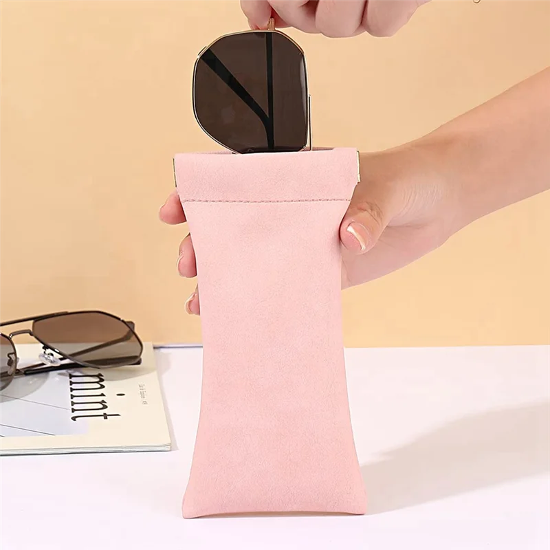 Glasses Case 4 Pack, Eyeglasses Case For Women Men, PU Soft Glasses Sunglasses Case Portable Easy To Use