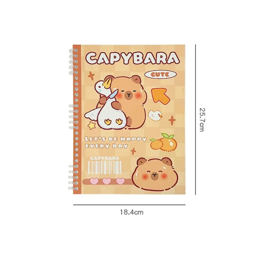 Niedliche Capybara Coil Notebook verdickte Innenseiten Multifunktions-Lose blatt Notebook kreative reversible Grad