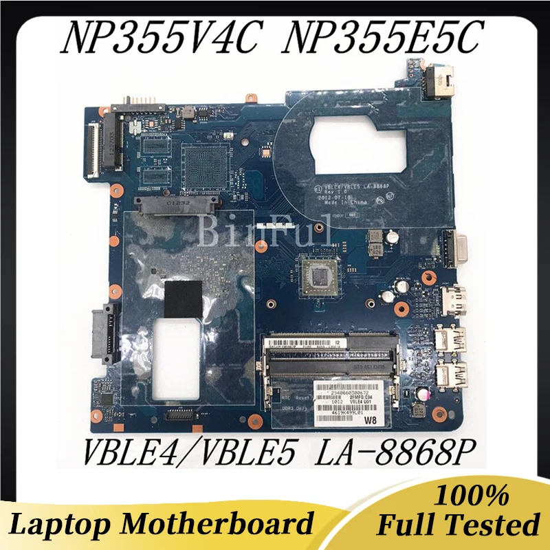 

VBLE4/VBLE5 LA-8868P Free Shipping High Quality Mainboard For Samsung NP355V4C NP355E5C Laptop Motherboard 100%Full Working Well