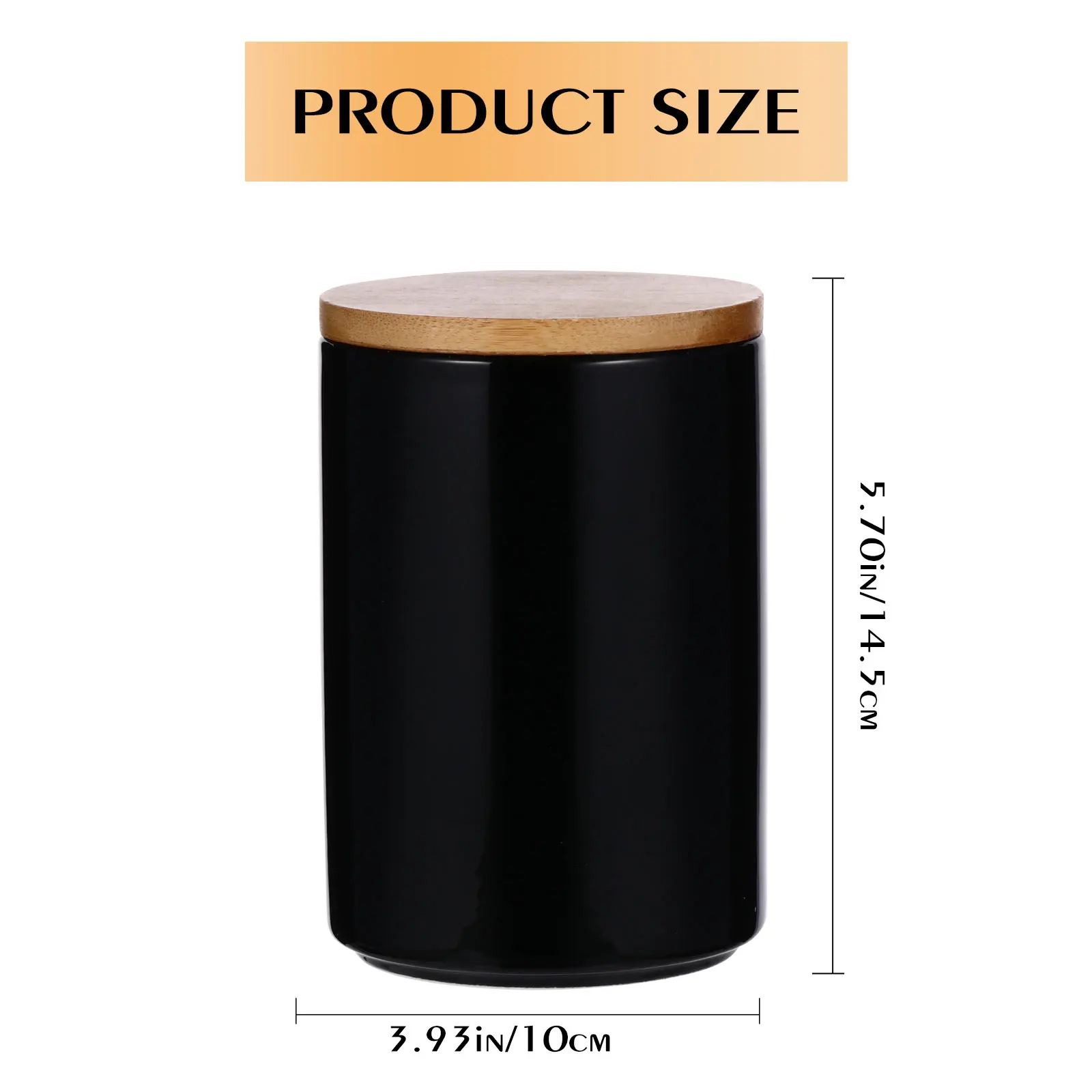 

1pc Moisture-Proof Sealed Ceramic Bamboo Storage Jar Airtight Food Container Coffee Tea Sugar Seasoning Canister Set Kitchen