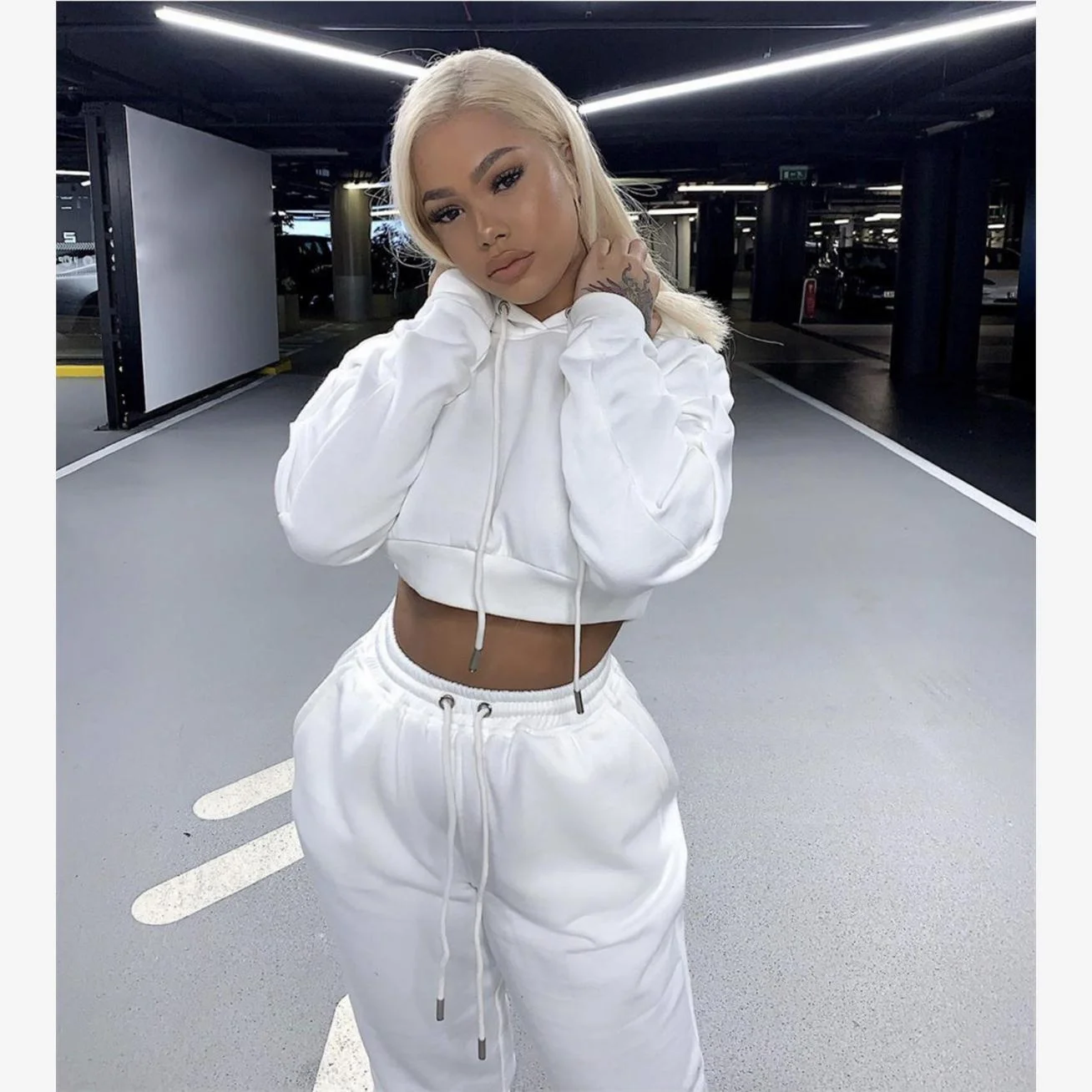Conjunto de ropa deportiva informal para mujer, traje de talla grande y cómodo, traje de trabajo escolar para estudiantes, 2020