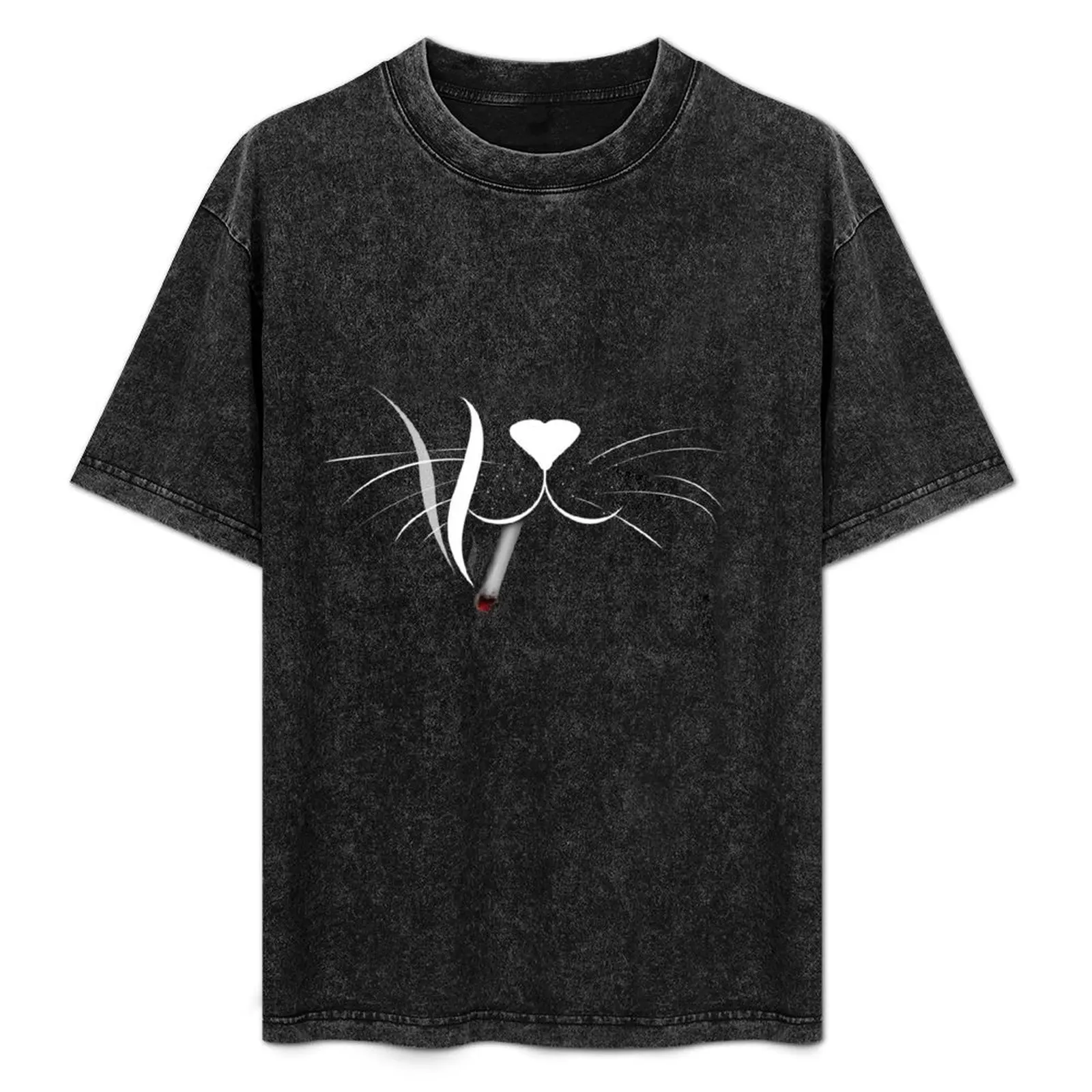 

Funny Cat smokes T-Shirt Labor Work Casual T-Shirt