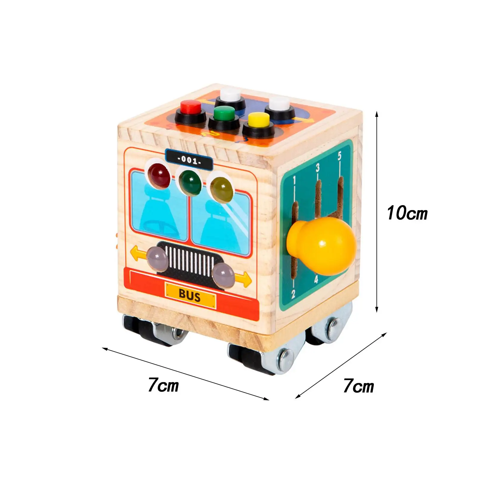 Placa sensorial de madeira para crianças pré-escolares, LED Busy Bus Toy, Pré-escolar Learning Activities, Kids, Girls, Toddlers