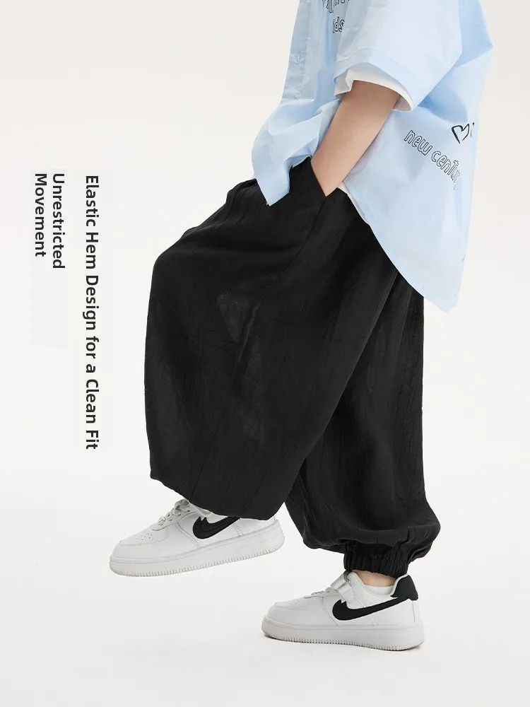 Lightweight Loose Fit Children's Casual Pants for Boys Autumn Season Fashionable Trousers for Middle And Large Children