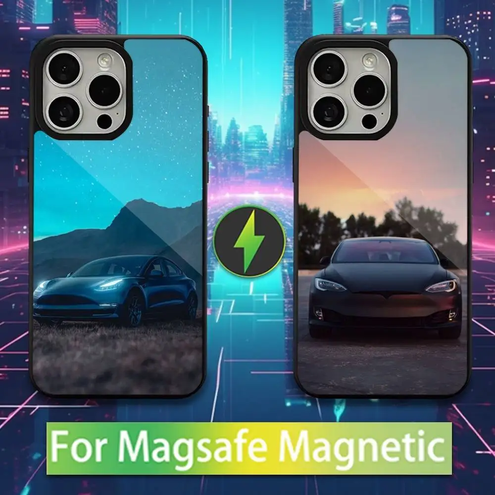 

Cool Electric T-TeslaES Car Phone Case For iPhone 16,15,14,13,12,11,Pro,Max,Plus,Mini,Magsafe,Magnetic Wireless Charging Case
