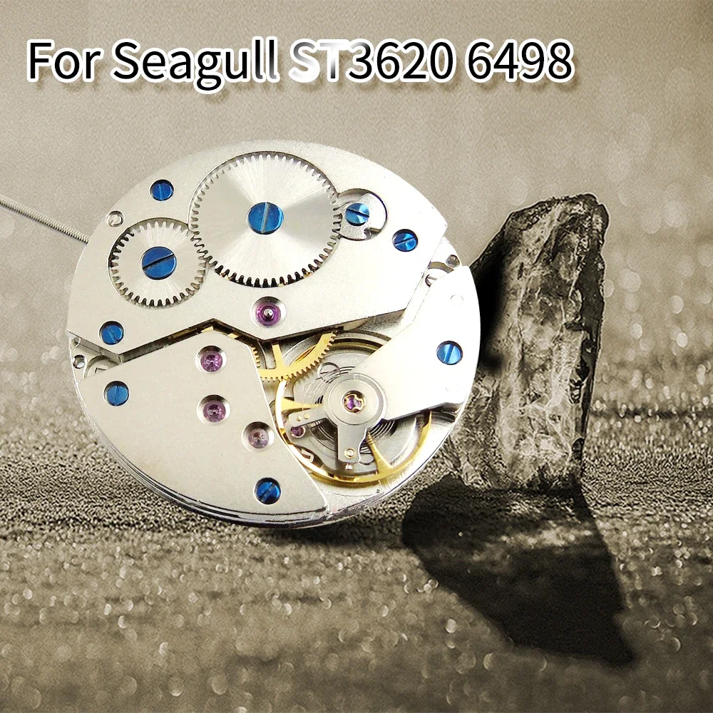 ST3620 Movement 17 Jewels ETA 6498 Movement Date at 6 o'clock Watch Part Fit For Men's Watch Hand Winding Mechanical Movement