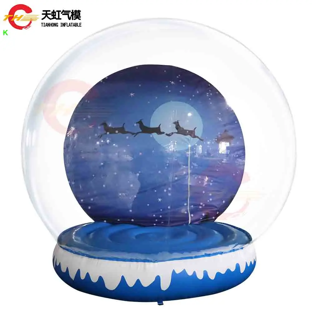 

Fast Shipping 3m Dia Giant Inflatable Human Snow Globe for Christmas Outdoor Air Blown Bubble Tent for Decoration