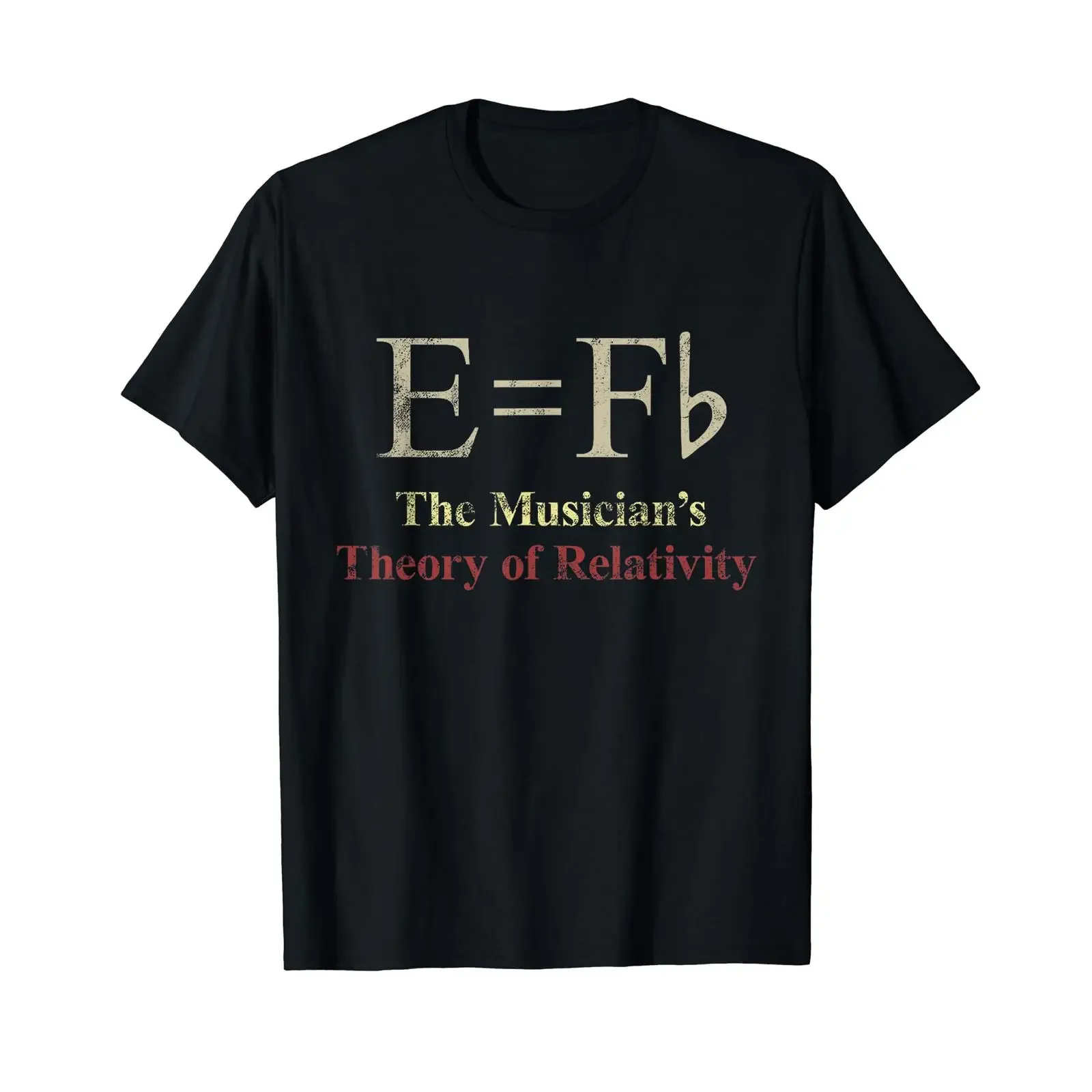 E Fb The Theory of Relativity Musician T Shirt black S vintage Washed Casual Stretched Comfortable homme streetwear