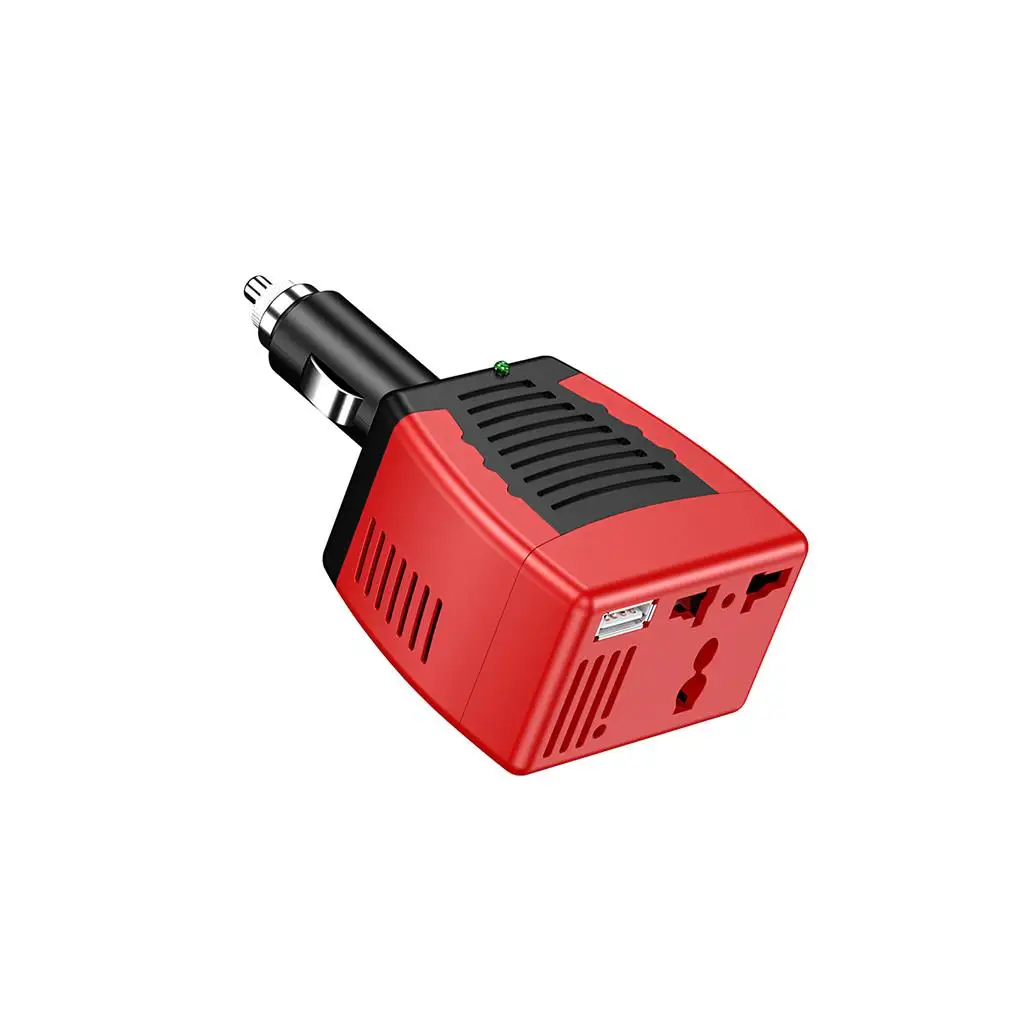 Komponen adaptor pengisi daya Universal, Inverter daya mobil keselamatan beradaptasi dengan Aksesori Universal 75W 12V ke 110V 2,1a