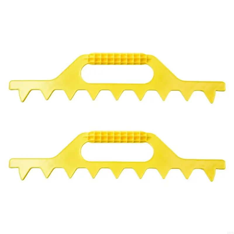 

X9FA Ergonomic Honeycomb Beekeeping Rakes Accurate 8 Frame Spacing Tool Beekeepers Essential Gears 2pcs for Hive Maintenance