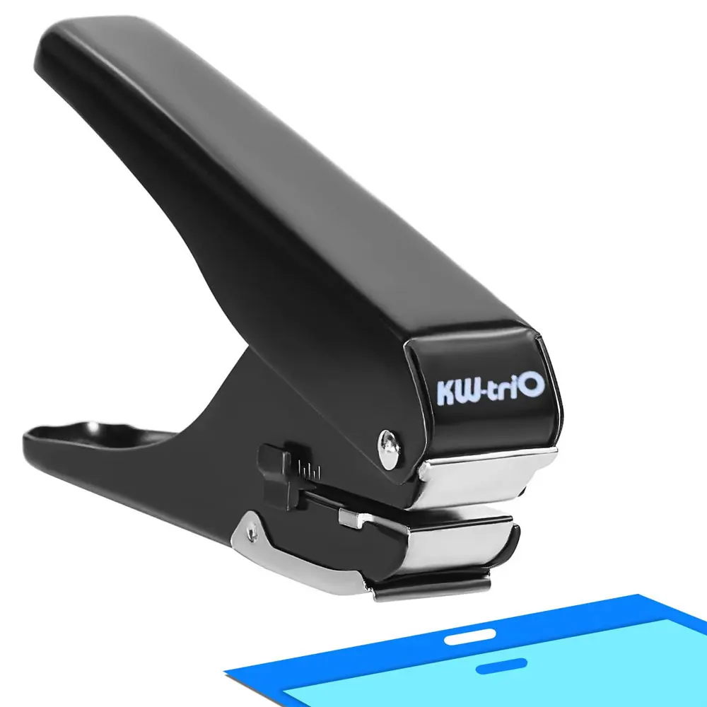 

1pc all-metal oval hole punch with an oval hole diameter of 15×4mm, suitable for PVC ID cards, luggage tags, and name tags.