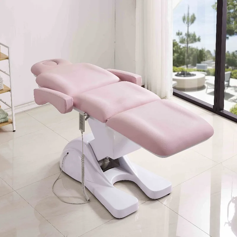 Cama de belleza, silla reclinable plegable portátil, mesa de masaje suave, reposapiés ajustable, muebles, cama de Spa de operación eléctrica