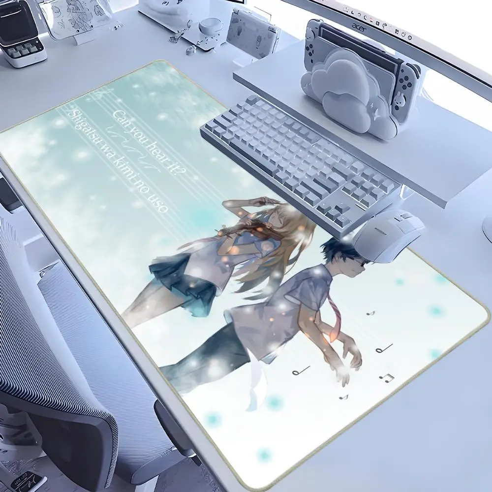 Anime Your Lie in April Mousepad Mousepad Gamer Mouse Pad Size For Office Long Table Mat