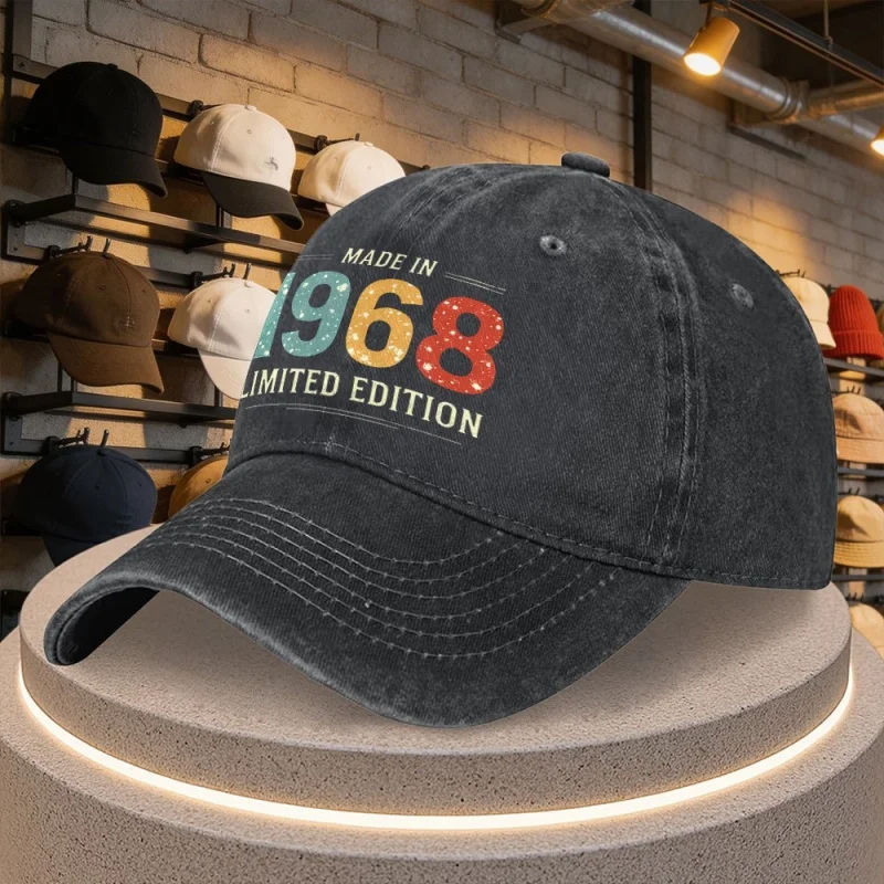 1968 Limited Edition Retro Digital Pattern Printed Baseball Cap, Perfect for Bachelorette Parties And Casual Outings. Available