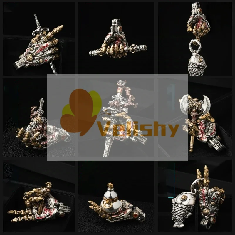 

Роботизированная рука в стиле панк, креативная подвеска для суставов пальцев, небольшое подвесное украшение для снятия стресса, настольные украшения