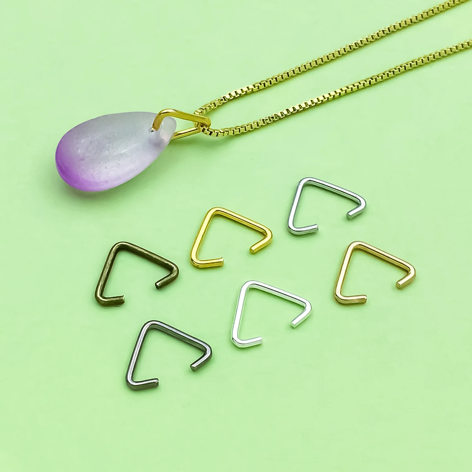 Jewelry Making Jump Rings - 200pcs Metal Triangle Open Jump Rings