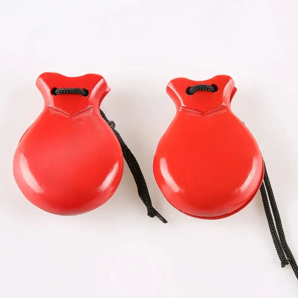 Castañuelas Españolas de Madera, Castañuelas de Mano para Artistas Profesionales, Castañuelas Tradicionales de Flamenco con Cuerda