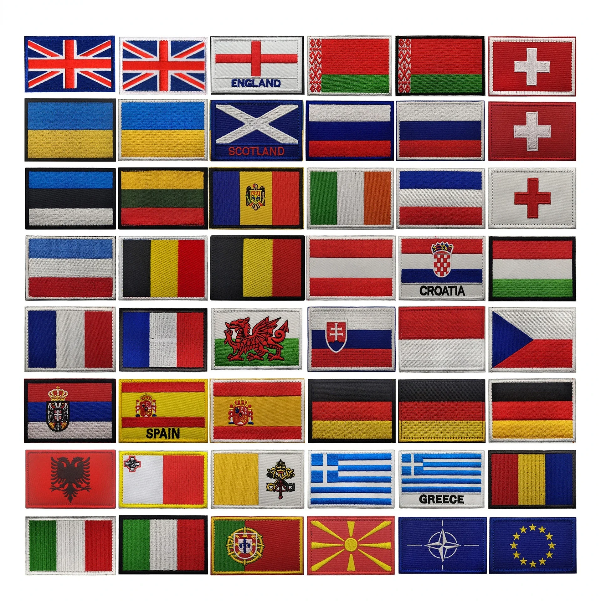 Rosja Hiszpania Niemcy Czech Republic Israel Flaga Magiczna naszywka Torba Odznaka Haft Naszywka Wojskowa Naszywki na plecak kamizelka kapelusz