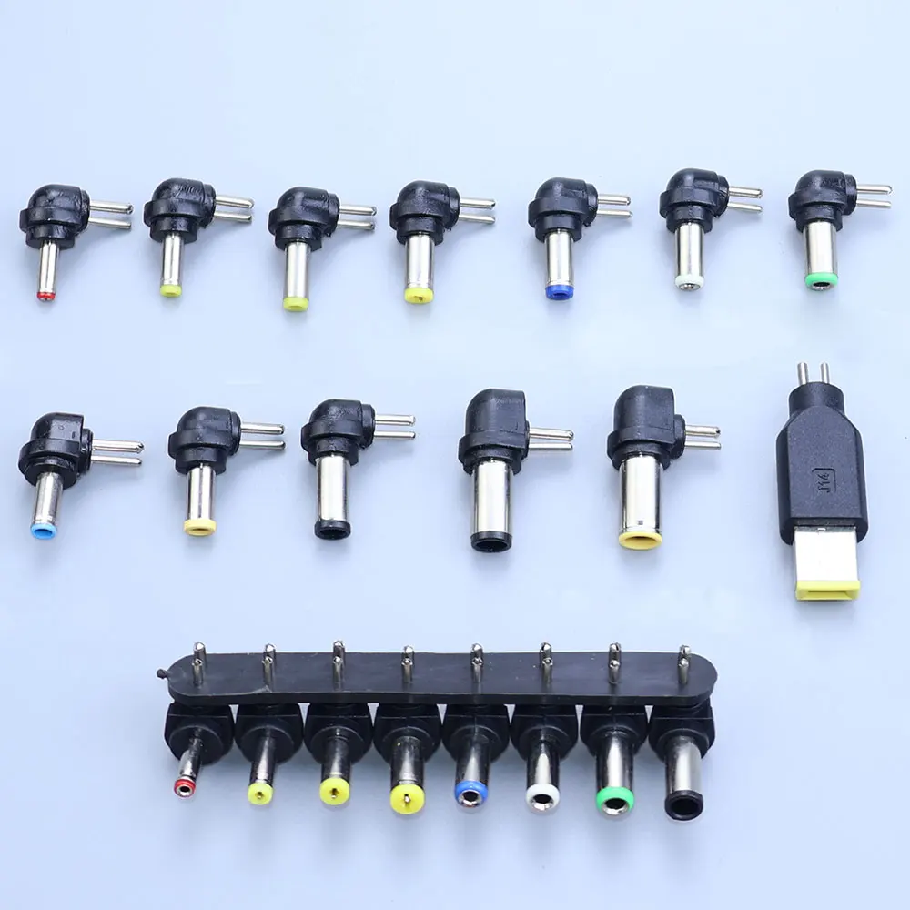 DC Power Male Plug Connector 2Pin Charger Adapter 5.5x2.5/2.1/1.7/4.8x1.7/4.0x1.7/3.5x1.35mm For HP DELL Laptop Notebook Compute