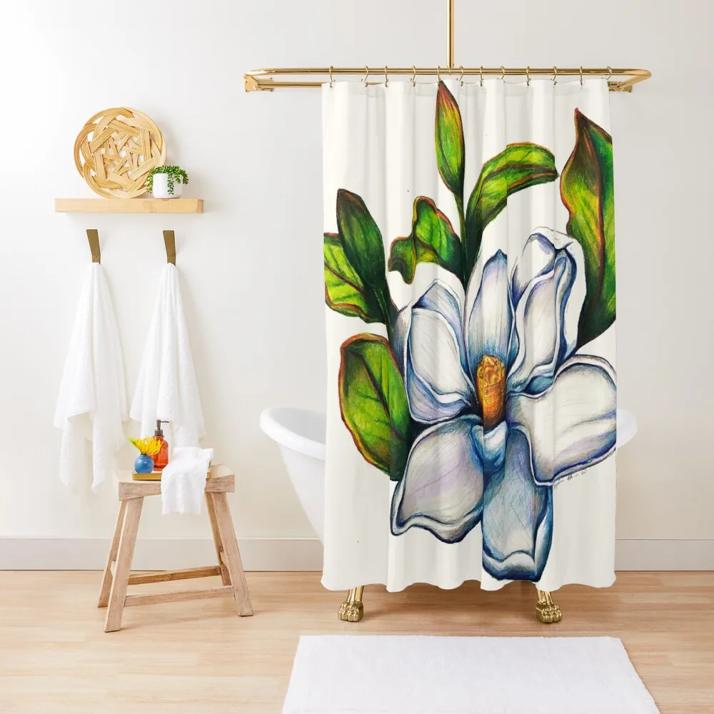 

Magnolia Flower Shower Curtain Bathtub Bathroom And Shower For Shower Curtain