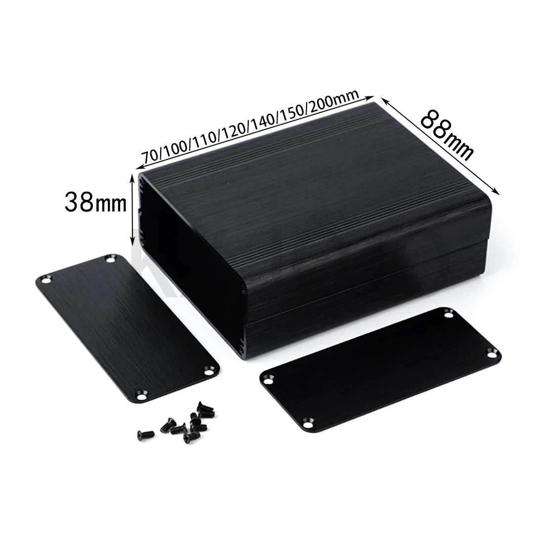 Aluminum Enclosure 88*38*100/110/120/140/150/200mm Shell Controller Shell Customization black silver