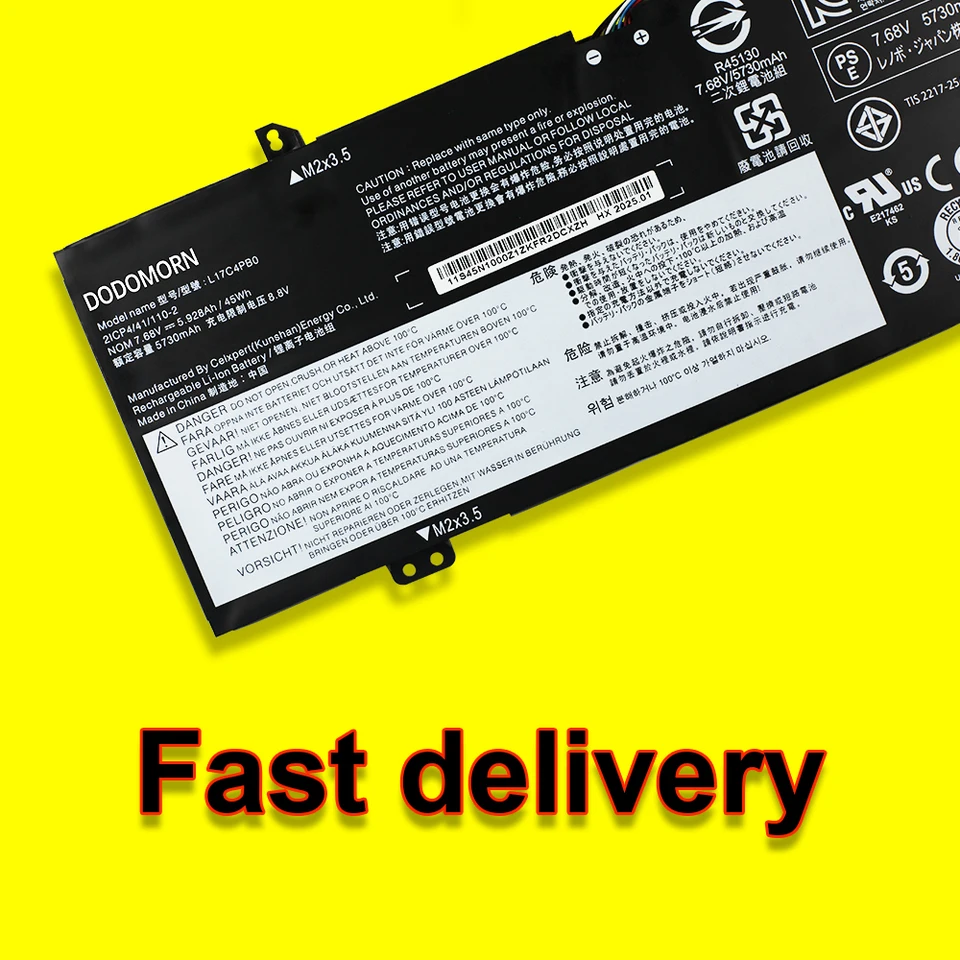 Batteria ASUNCELL L17M4PB0 45Wh Per Lenovo Flex, IdeaPad 530S, Yoga 530 E XiaoXin Air – 7.68V, Ioni Di Litio