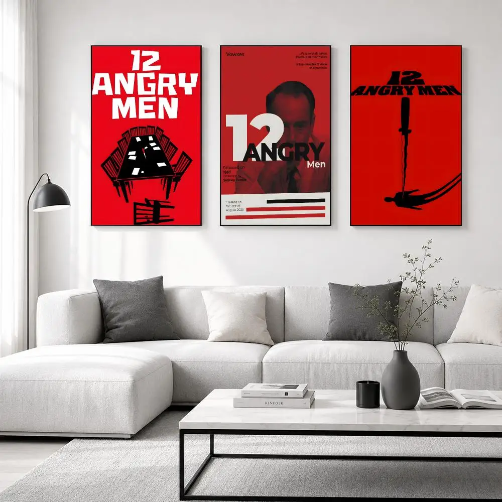 Movie 12 Angry Men Poster High-definition  poster stickers, suitable for bedroom, living room, home decoration