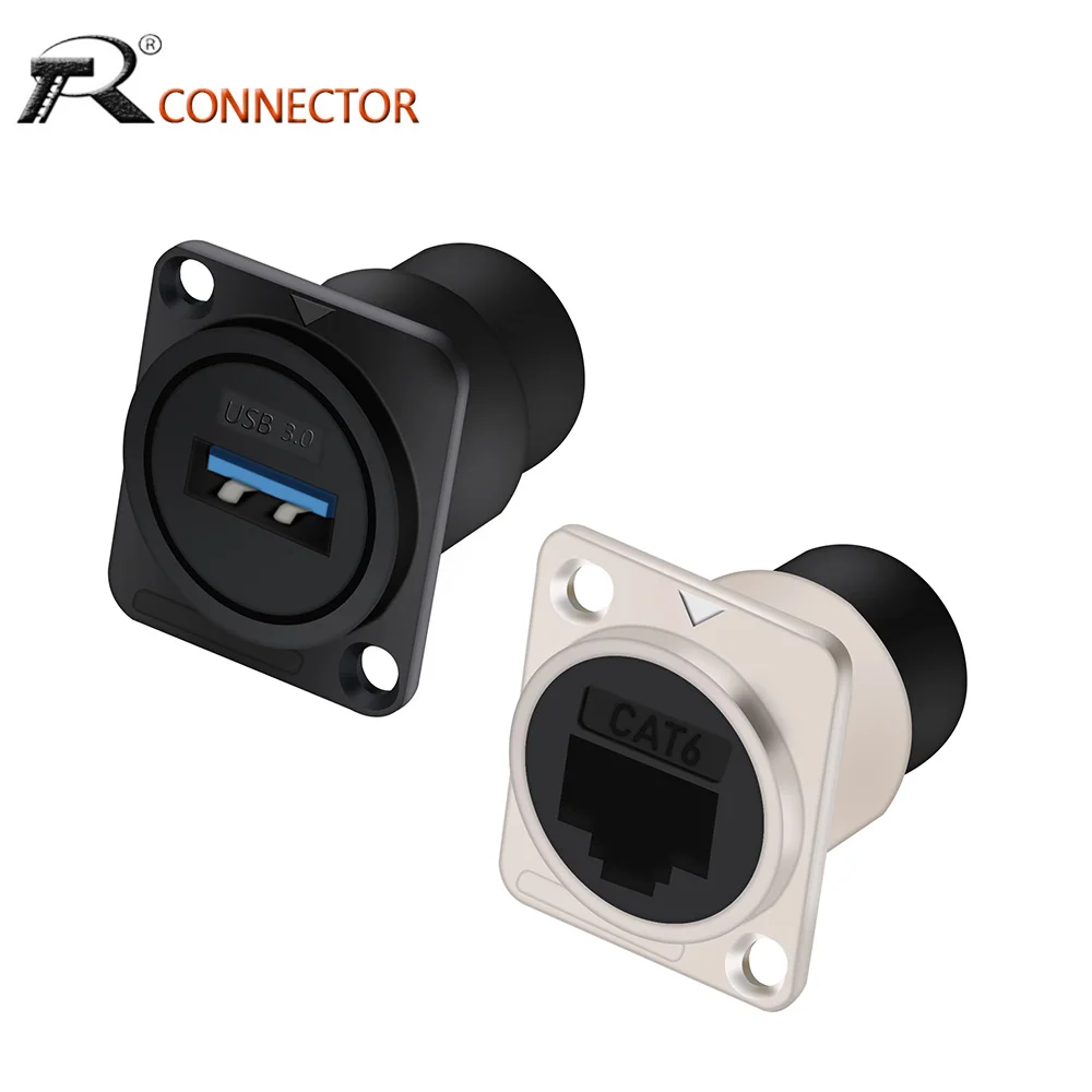 1 szt. Typ D USB 2.0/3.0 i CAT6 i typ C i HDMI kompatybilne gniazdo żeńskie do żeńskie gniazda do montażu panelowego złącze elektroniczne lutowanie za darmo