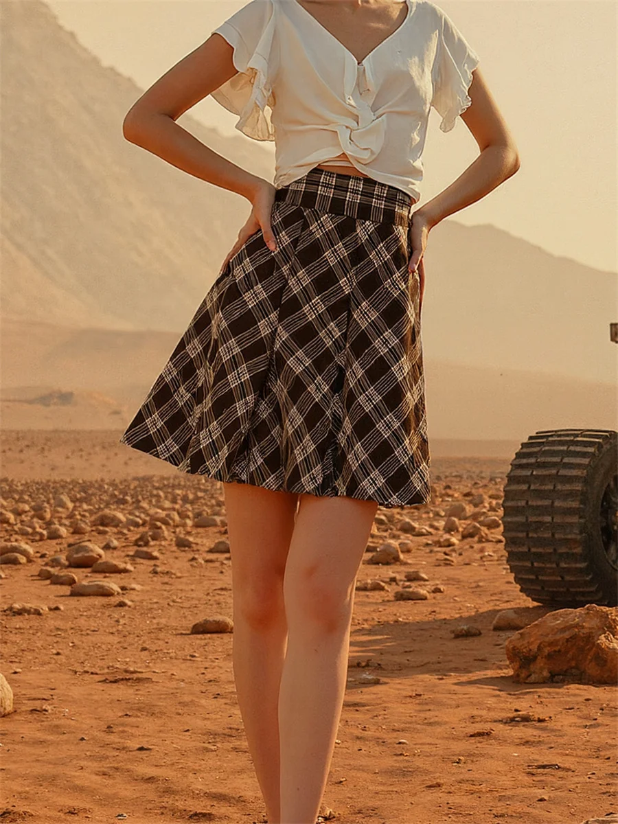 

Pleated Vintage Skirts Womens Layered Mesh Tulle Chic Ruffled Elegant Banquet Prom Party Patchwork Flowy Fashionable Summer