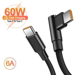 60W USB C To Type C Cable Fast Charging USB C Charger Cord For iPhone 15 Pro Max Plus Huawei P40 P30 Xiaomi Samsung