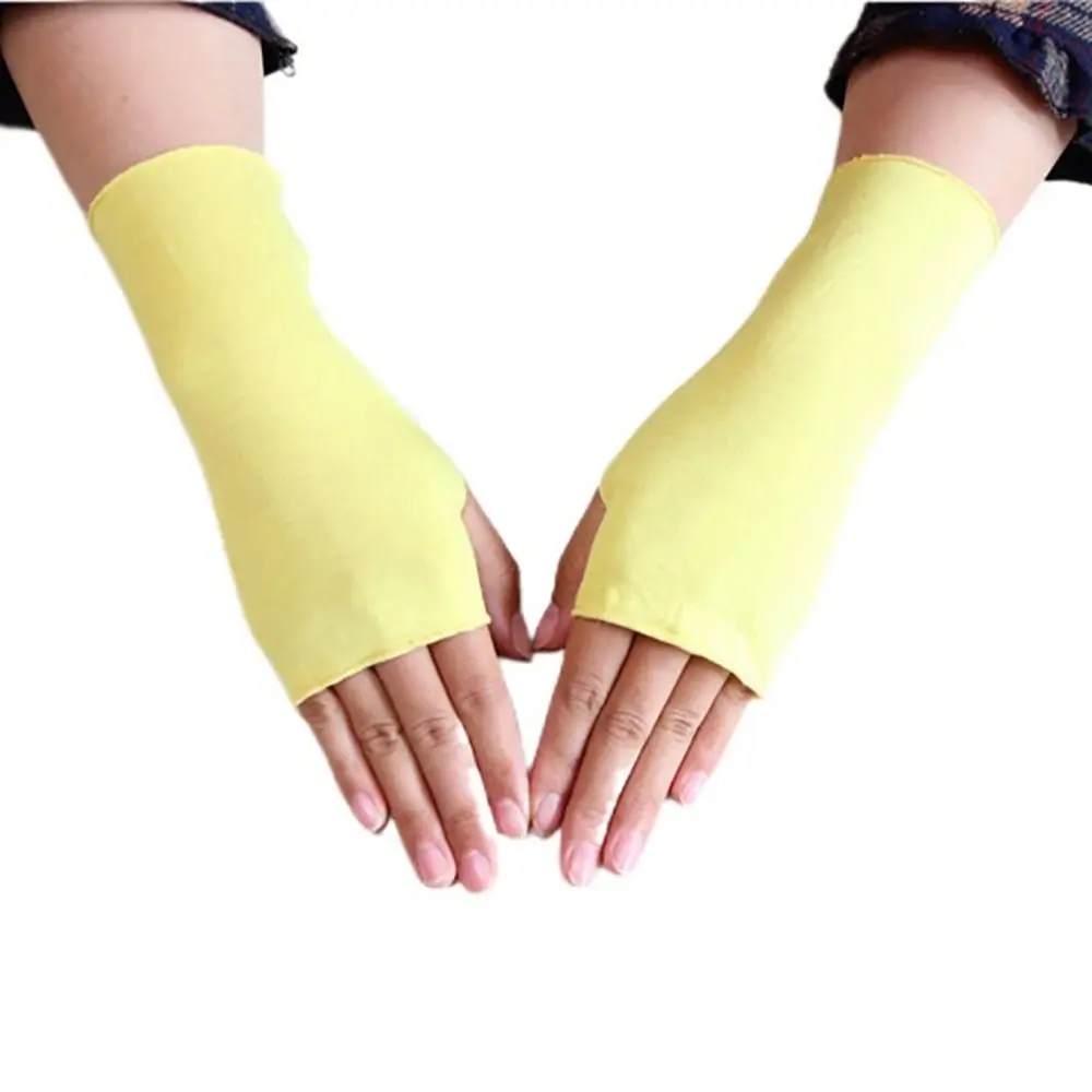 Mitaines de conduite élastiques sans doigts, anti-perruque, cyclisme, pare-soleil, document solide, gants demi-doigts, gants de protection solaire