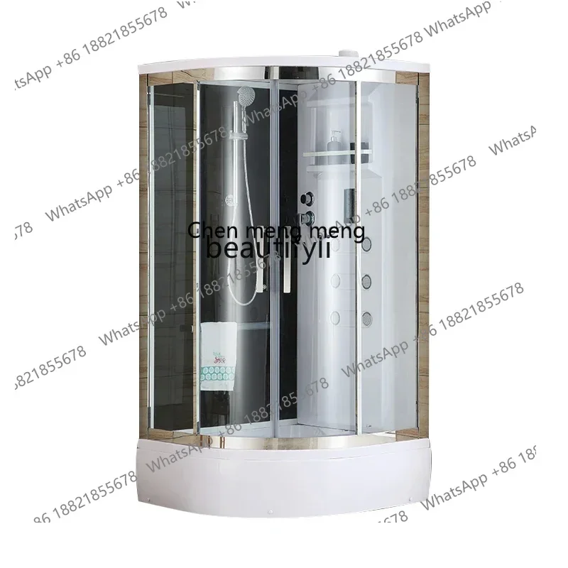 

X 0R Shower room integrated closed 304 stainless steel arc fan shower super thick tempered glass R