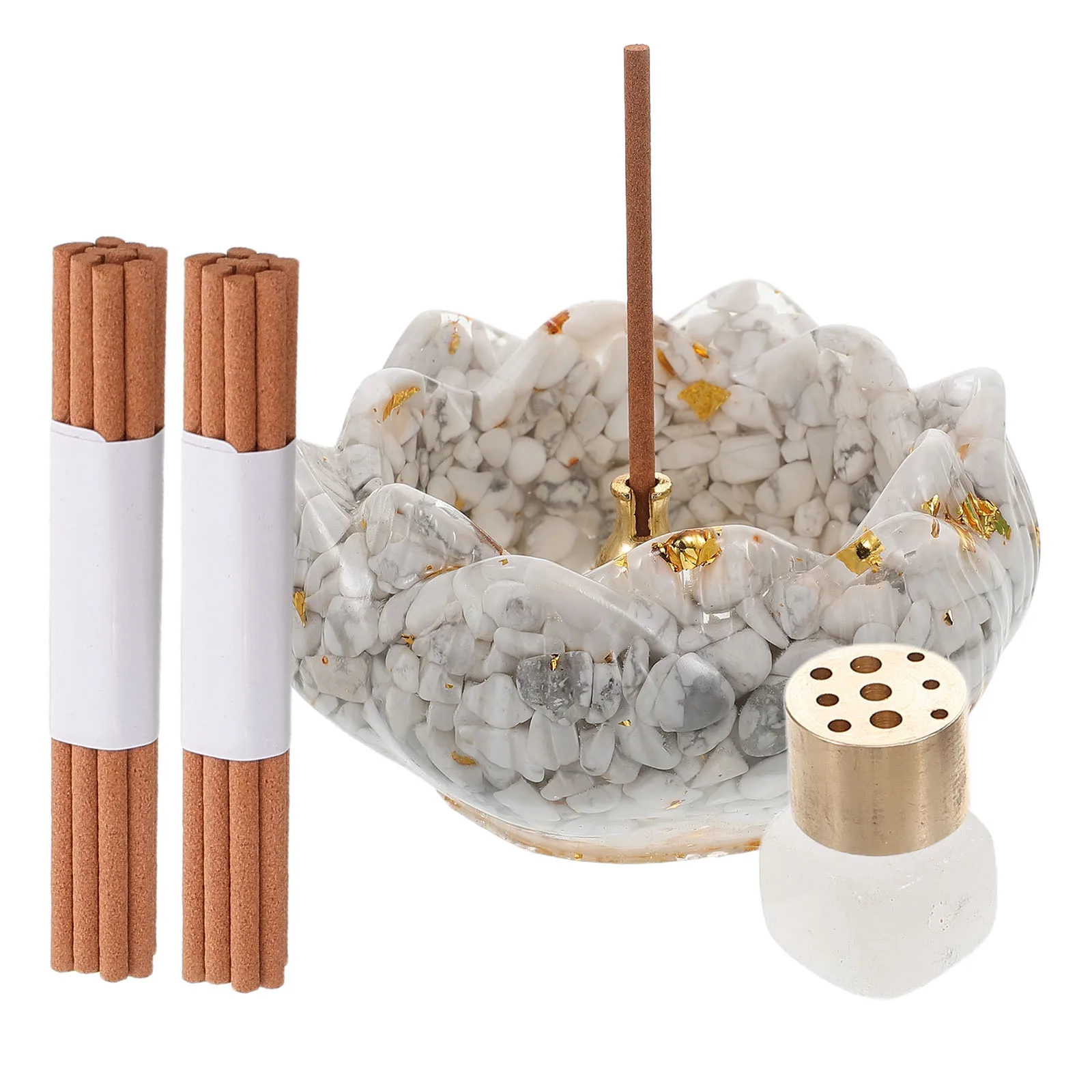 

1Set Incense Holder Burner Elegant Aesthetic Design for Table Decoration Yoga Spa Aroma Diffuser Flower Shaped Ornament