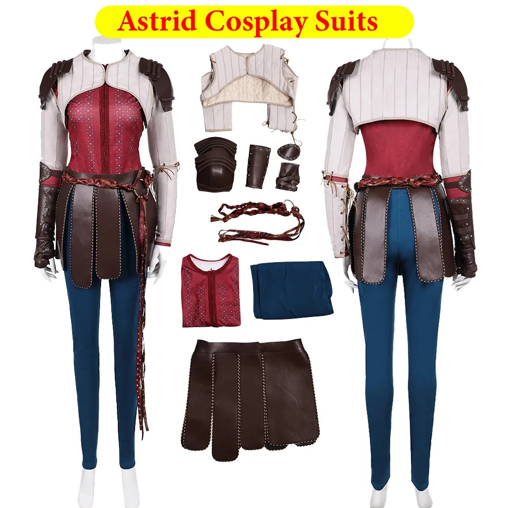 

Astrid Cosplay Uniform Clothing Movie Train Roleplay Dragon Costume Coat Pants Wristband Outfit Halloween Party Fantasia Suit