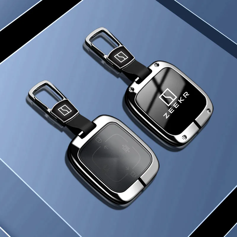 سبائك الزنك سيارة الذكية مفتاح بعيد حافظة كاملة غطاء حامي حامل شل ل Zeekr 001 X السيارات سلسلة المفاتيح بدون مفتاح الملحقات