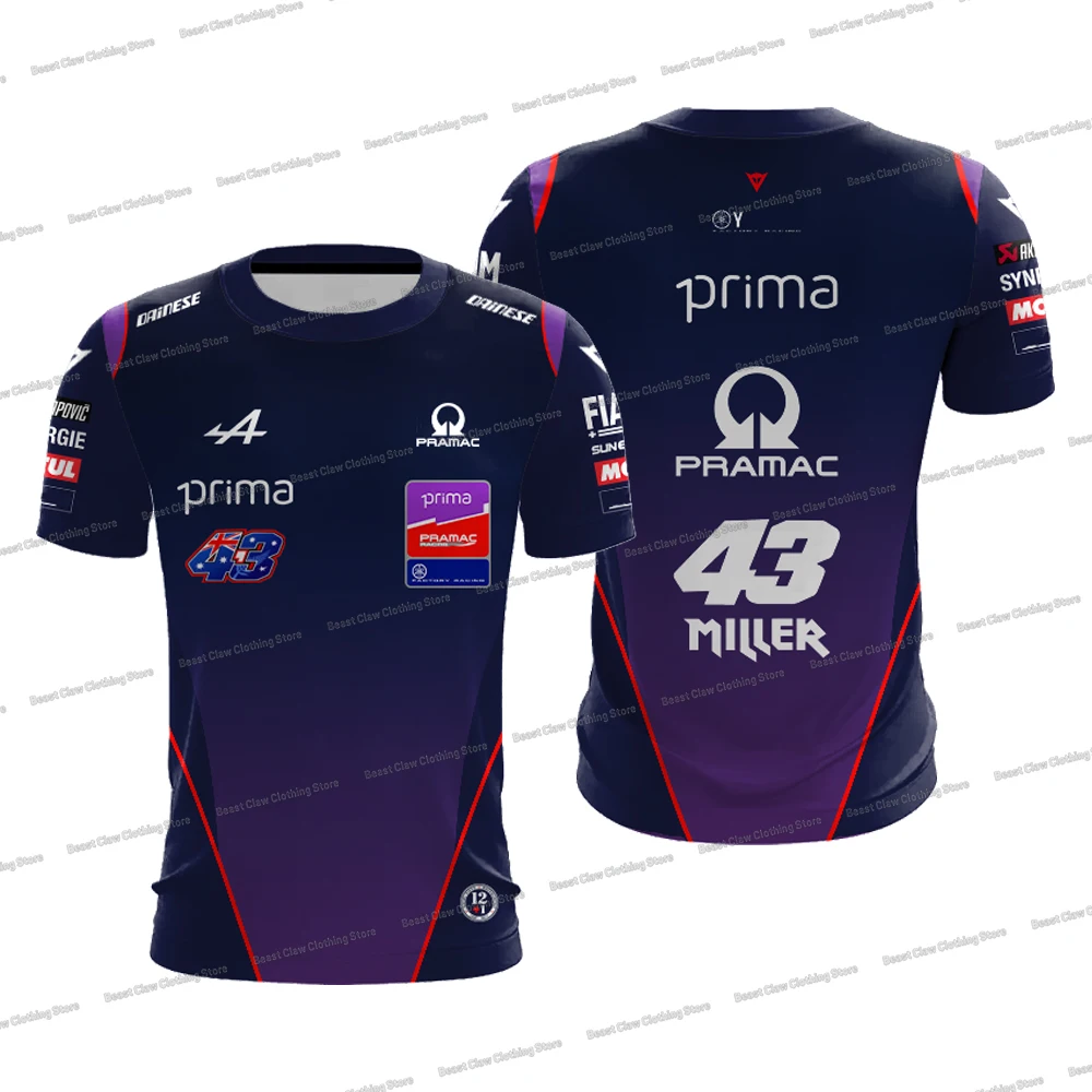 T-shirt de course New Jack Miller 43 2026, Toprak Razgatlioglu 7, manches courtes, pour hommes, sports de plein air, séchage rapide, t-shirts moto 4XL