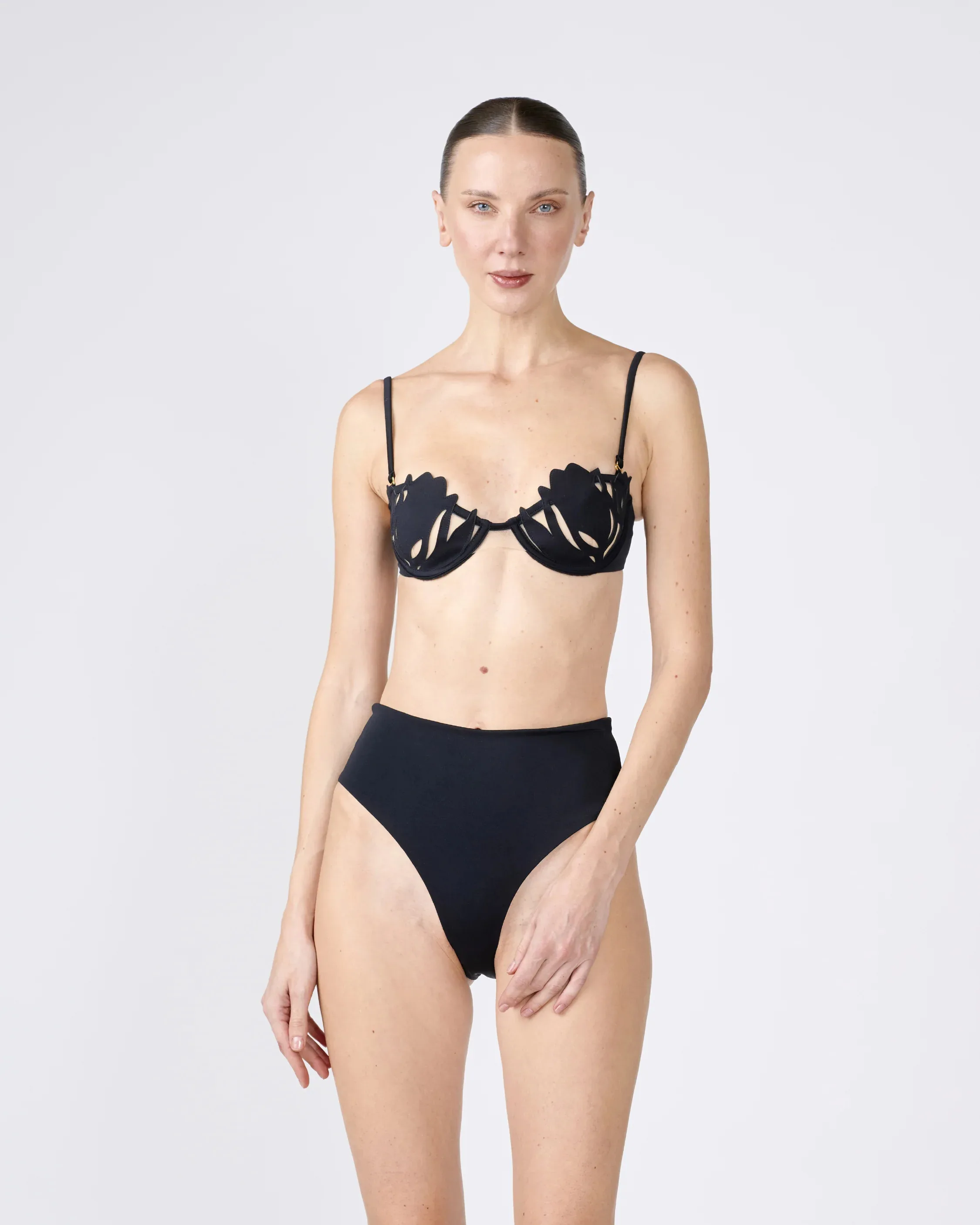 

Sexy Floral Hollow Design Bikini Classy Women's Swimsuit Luxury Lady Underwire Biquini Swimwear Fashion Mujer Beachwear Clothing