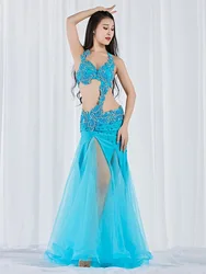 Sequins Belly Dance Costume Performance Clothings Bellydance 2024 Jazz Solid Color Oriental Adult Latin Skirts Split Urban Suit