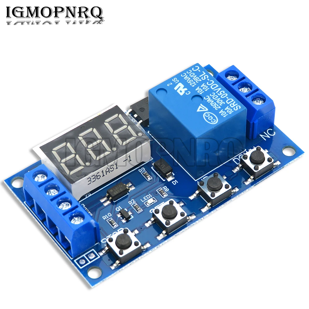 BXV DC 6-30V Support Micro USB 5V LED Display Automation Cycle Delay Timer Control Off Switch Delay Time Relay 6V 9V 12V 24V