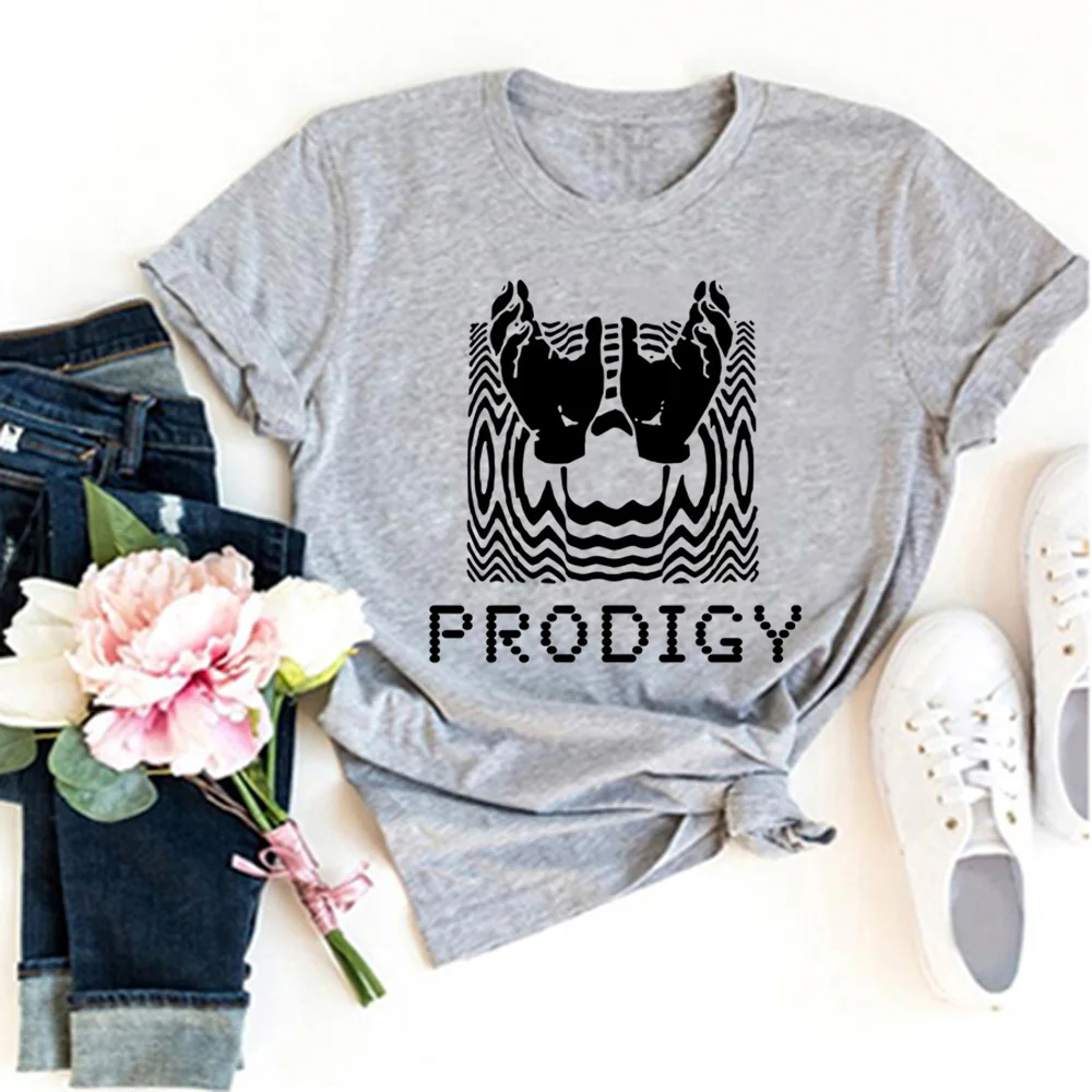 Prodigy top women streetwear t-shirts girl designer manga clothing