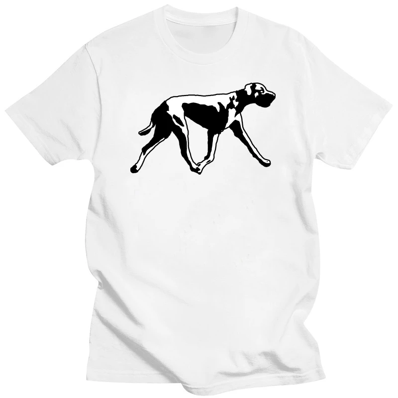 Knitted Great Dane Silhoutte T-Shirt For Mens Cotton Crew Neck Humor T Shirt For Men Short-Sleeve Male Pop Top Tee