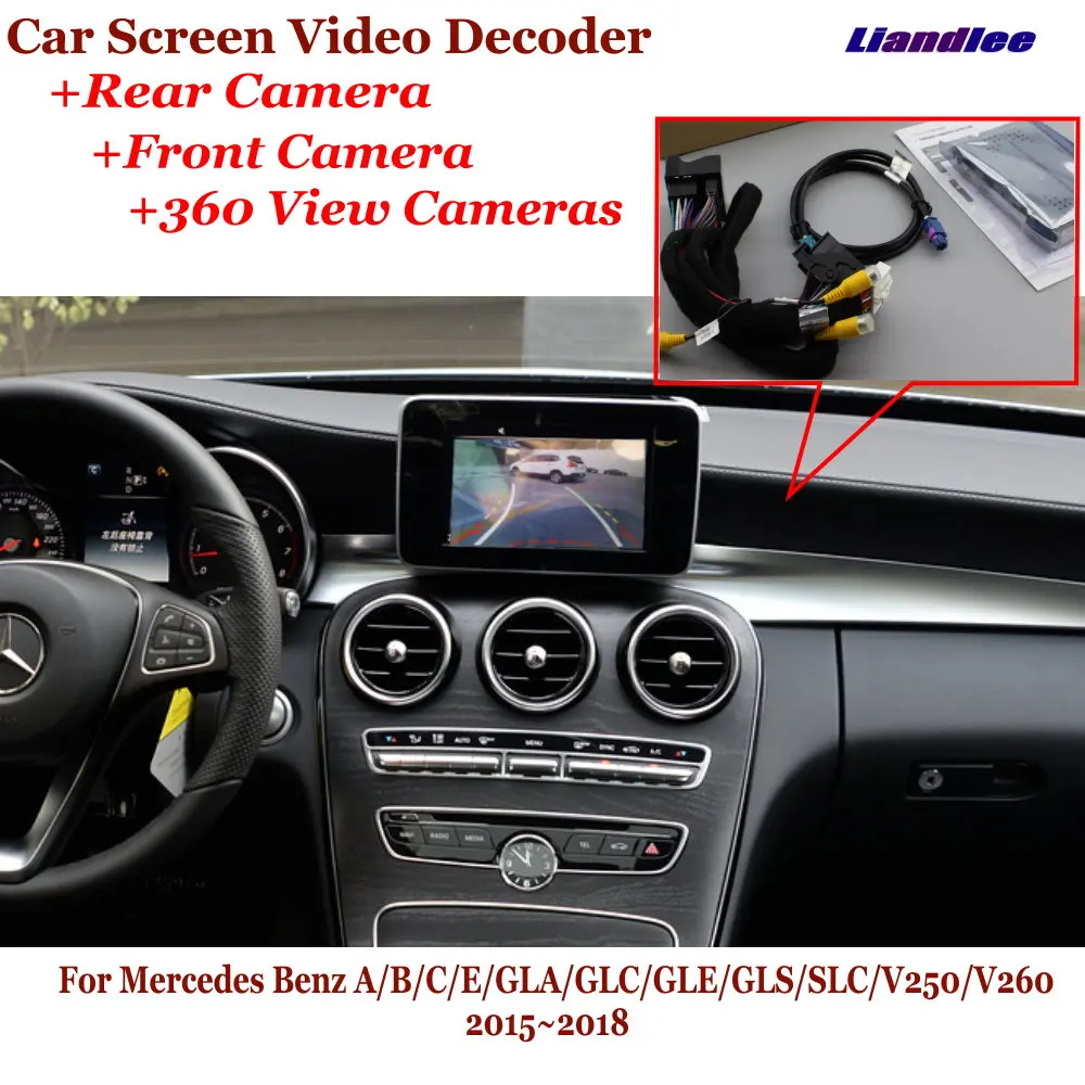 

For Mercedes Benz A/B/C/E/GLA/GLC/GLE/GLS/SLC/V250/V260 Car DVR Front 360 Rear View Camera Reverse Image Decoder Screen Upgrade