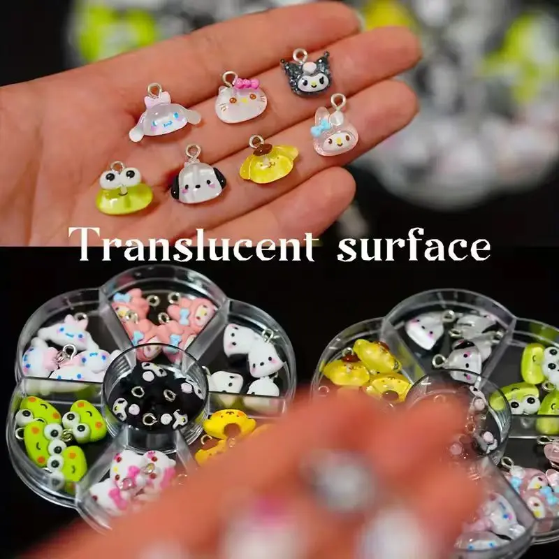 28 ciondoli a forma di cartone animato, forniture fai da te per collane, catene di maglioni, orecchini, portachiavi, regalo per gli amanti dell'artigianato, perline anime, C