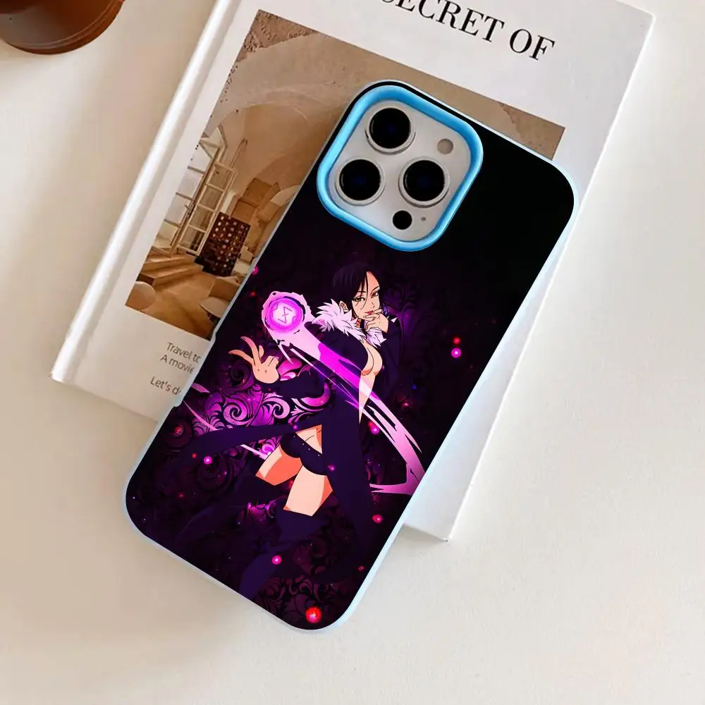 

Seven Deadly Sins Merlin Phone Case for iPhone 17 16 15 14 13 12 11 Air Pro Max Plus Jelly Double layer Light Blue Cover