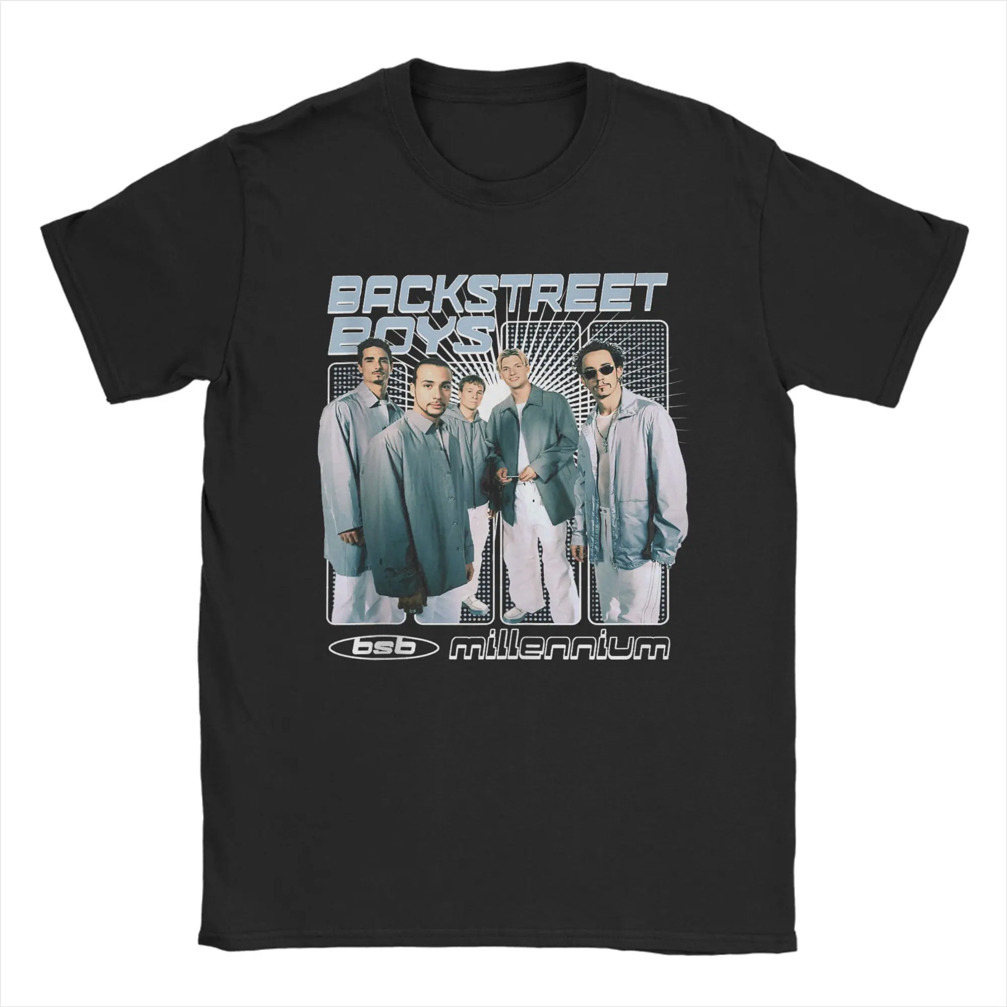 

Уличная футболка Backstreet Boys Millenium Grid Photo, футболки из чистого хлопка, крутая футболка для мужчин, летняя одежда с короткими рукавами