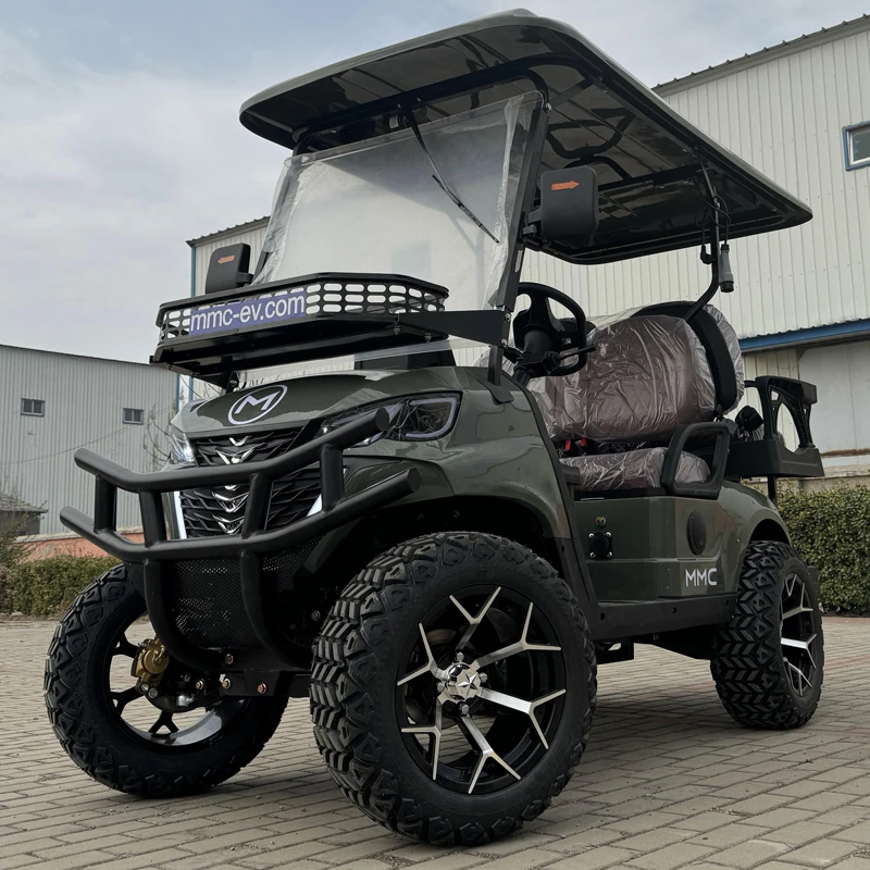 Lithium Battery Powered 48V/60V Luxury Off Road Wear Resistant Tire 2 4 6 8 Seat Electric Sightseeing Solar Golf Cart